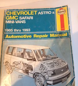 Haynes Chevrolet GMC safari mini van repair manual
