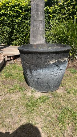 XXL Charcoal Cement Planter Pots Set Of 3