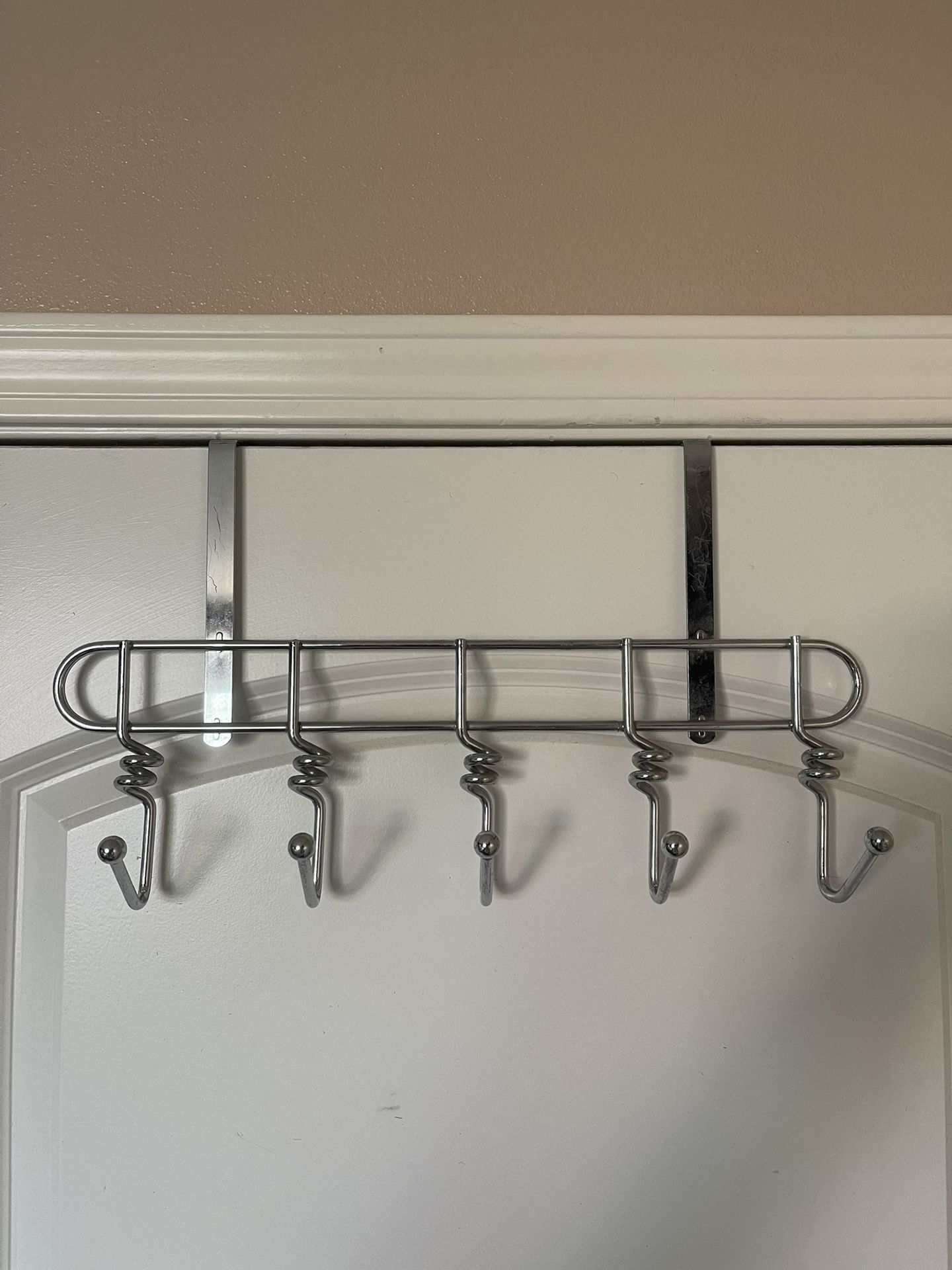 Over-the-Door 5-Hook Metal Hanger Rack