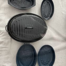 Granite Ware 19 inch oval roaster with Lid 