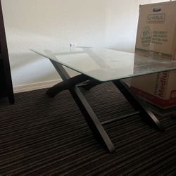 Glass Coffee And 2 End Tables 