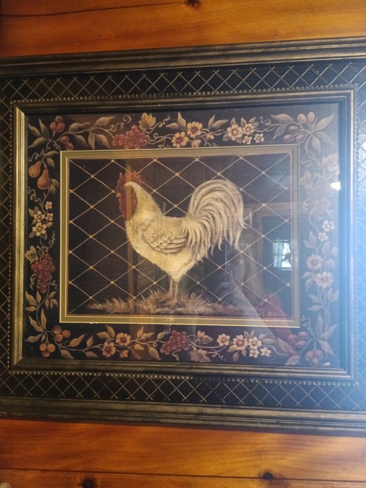 Rooster Framed Art