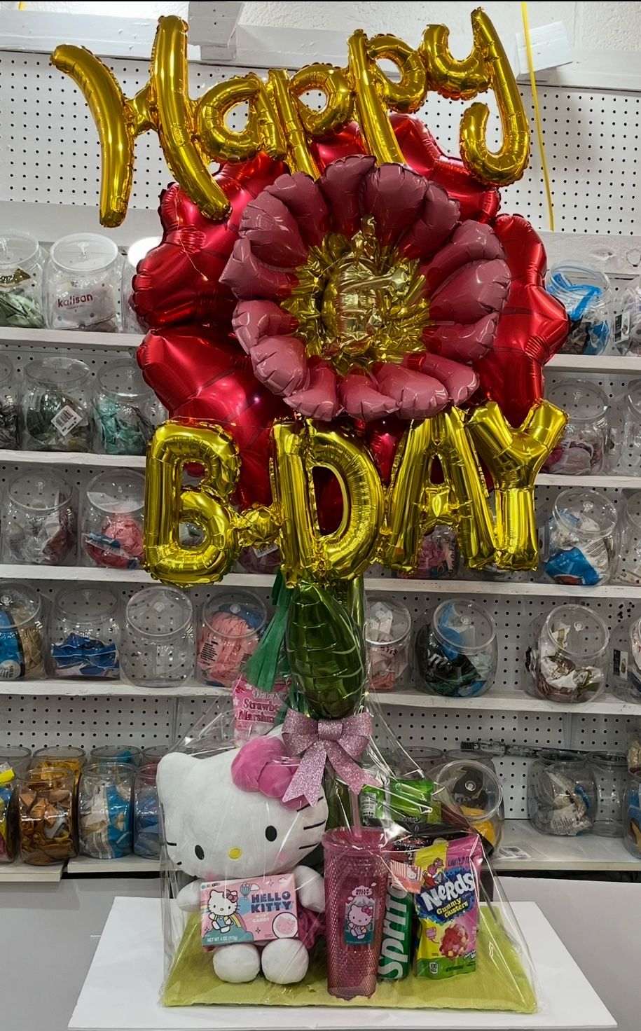 Hello kitty Birthday Rose Arrangement $125