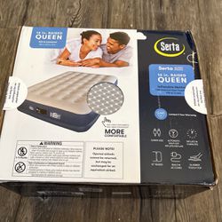 Serta 16 Inch Raised Queen Air Mattress Great For Camping Or Company 