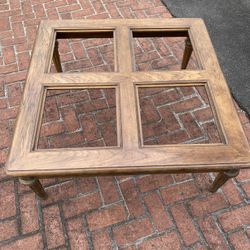 Large Square Coffee table  With Glass 