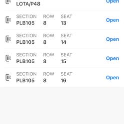4 Tickets To Giants Game Vs Diamondbacks Tonight 5/13