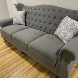 2- Big Sofa and 1- Loveseat with 6 Pillows 