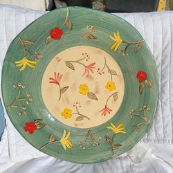 16 Inch Floral Appetizer Plate Serving Platter