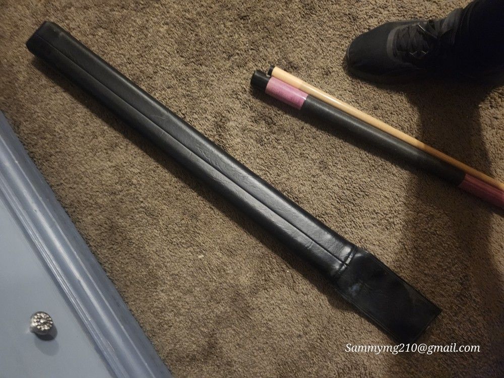 Pool Stick And Leather Case