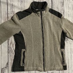 Kuhl Alfpaca Fleece Full Zip Sweater Jacket Womens Size Large XL Beige Full Zip