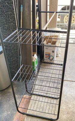 Wardrobe Clothing hanging rack with shelves for shoes or additional clothing