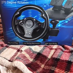 Steering Wheel / Pedals Set ( PS4/PS3/Xbox 360 /Android/NS-Switch/
