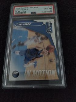 Luka Doncic Rookie Card 2018-19 Panini Threads In Motion #15 PSA 10.