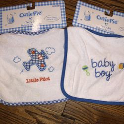 Baby Robe, Infant Bibs, Burp Cloths Set, New