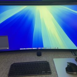 LG 40WP95C-W 40" UltraWide Curved WUHD (5120 x 2160) 5K2K Nano IPS Computer Monitor, DCI-P3 98% (Typ) HDR10, Thunderbolt 4 with 96W PD, 3-Sided Virtua