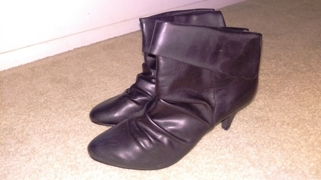 Black booties size 9.5