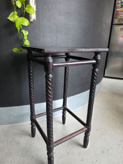 Dark wood accent table