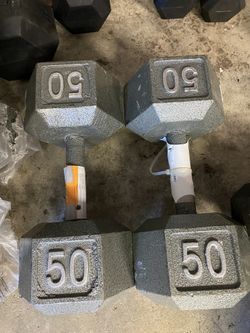 50lb Cast Iron Dumbbells