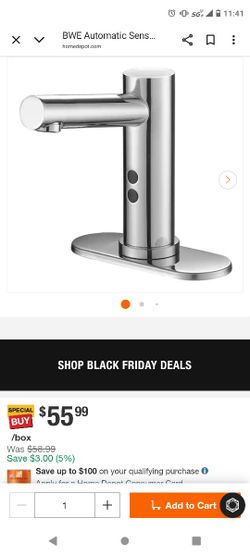 Automatic Sensor Touchless Single Hole Bathroom Sink Faucet With Temperature Mixing Valve In Polished Chrome