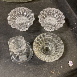 Diamond Bar Glass Candle Holders