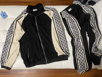 Brand New Gucci Black Monogram Track Suit 