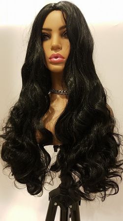 Long Black Wavy Wig
