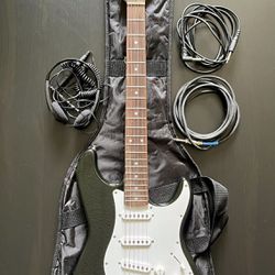 Jay Turser Electric Guitar w/ Case, 2 Cords, and Headphones