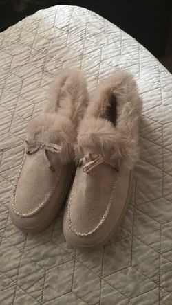 Faux Fur Moccasin Slippers