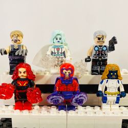X-Men Baddies Magneto Mystique 6pc Marvel Villains LEGO Compatible