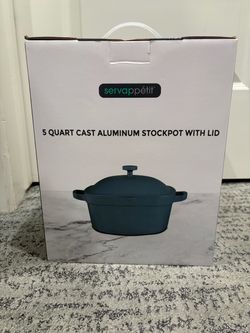 Servappétit 5 Quart Cast Aluminum Stockpot with Lid