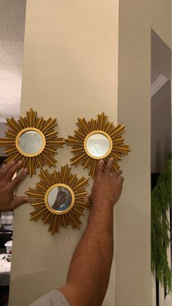 Sunburst gold mirror see