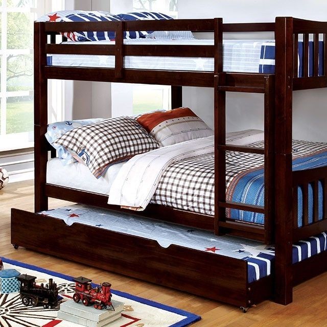 Brand New Espresso Full Over Full Bunk Bed (Trundle Sold Separately)