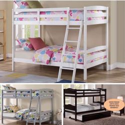 Twin Bed With Trundle Twin Not Including Mattress 