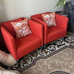 IKEA Orange Armchairs