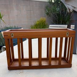 Vintage MCM Teak Magazine Rack by Goodwood
