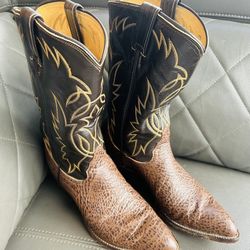 Tony Lama Cowboy Texas Western  Brown Leather Women’s  Boots Size 9 D