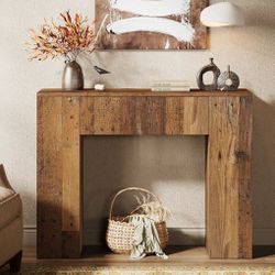 Beautiful Solid 🤎37inch Console Table w/ Drawer 💥New In The Box!