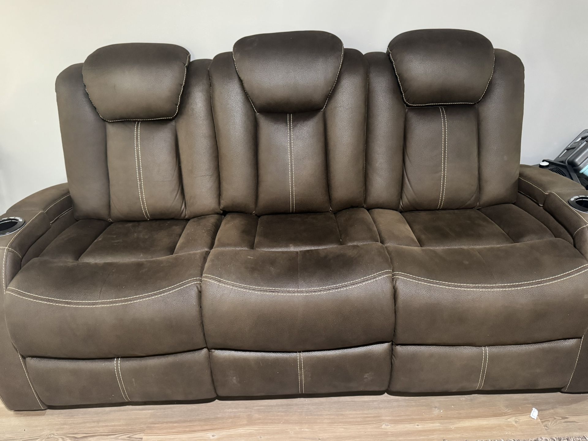 Couch And Loveseat w/ Built In Recliners