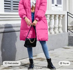$66 retail Viral pink puffer SZ SMALL
