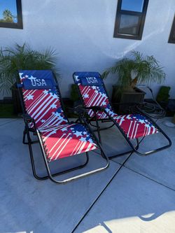 Beautiful Set of Two USA Camping CHAIRS Outdoor ! New!