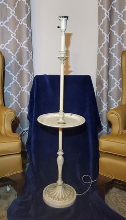 Vintage Rembrandt Masterpiece Floor Lamp w/Brass Table