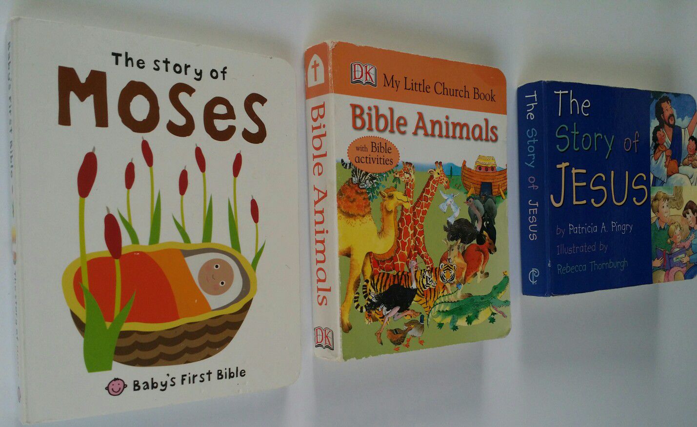 3 Christian themed small folks board books