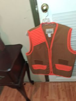 Brown and Blaze Orange Hunting Vest