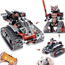 BEMITON Robot Building Toys STEM Projects, 3 in 1 Remote Control Car Coding Set, Educational Robotic