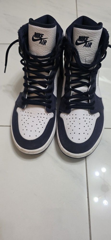 Size 10 - Air Jordan 1 Retro + Midnight Navy 136065-101 Authentic OG BOX DS
