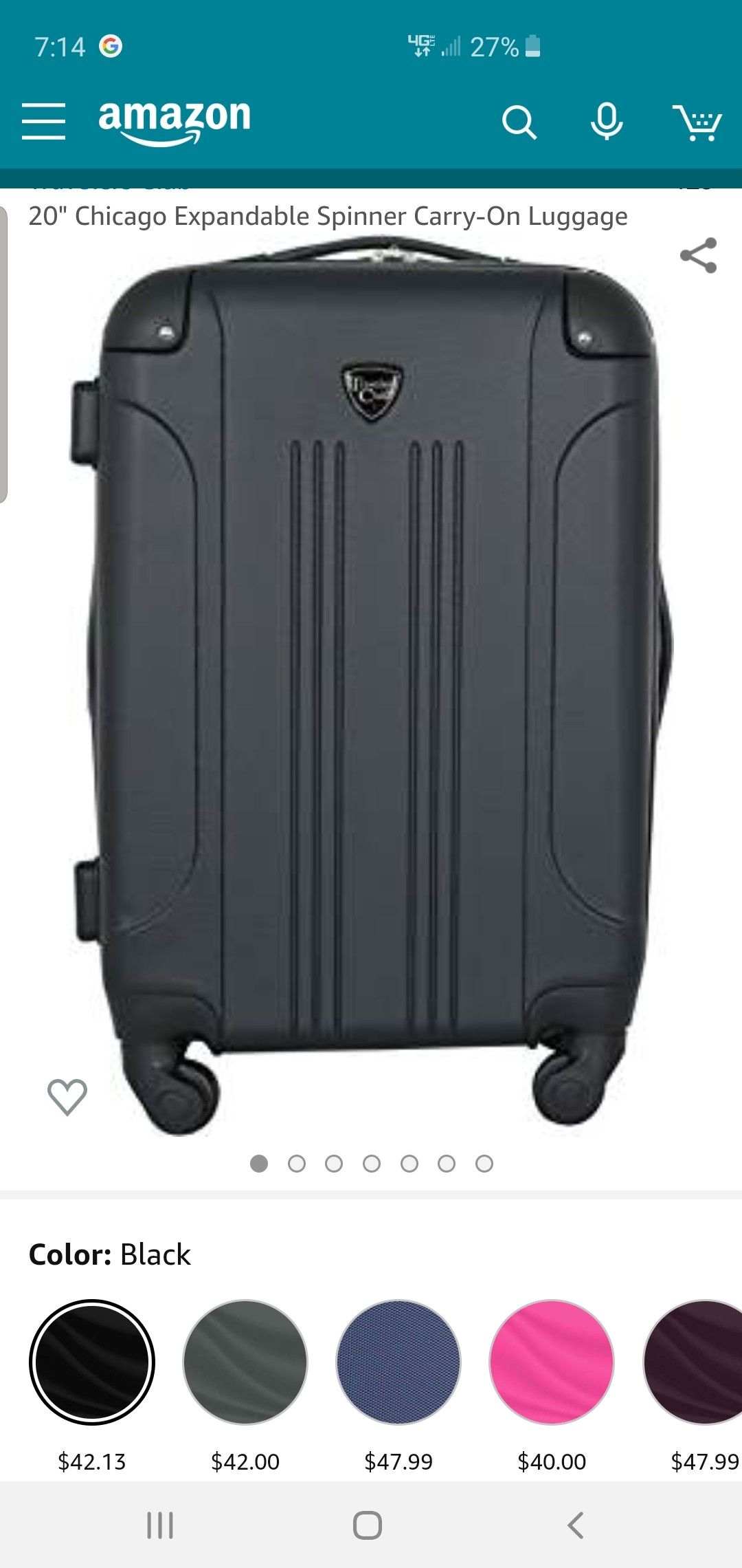 20" Chicago Expandable Spinner Carry-On Luggage
