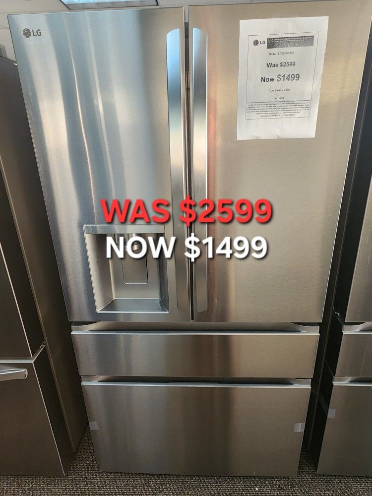 29 cu. ft. SMART Standard Depth MAX,French Door Refrigerator
with Full Convert Drawer in PrintProof Stainless Steel