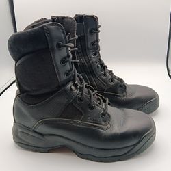 511 ATAC 8" Tactical Boots Men Sz 8.5 Black Side Zip Combat Military Grunge Punk