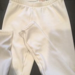 Cat & jack white cream fleece leggings super warm girls large 10/12