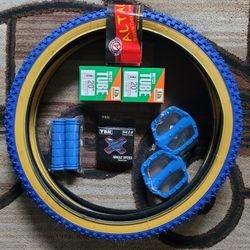 NEW Bicycle Bmx Parts Bundle 20" Blue Classic